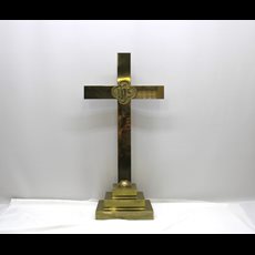 24" Tri-Step Base Altar Cross w/ IHS SKU C083-021